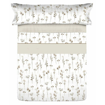 Bettwäsche-Set mit floralem Muster für Doppelmatratze. Elegantes Design mit Blumen.