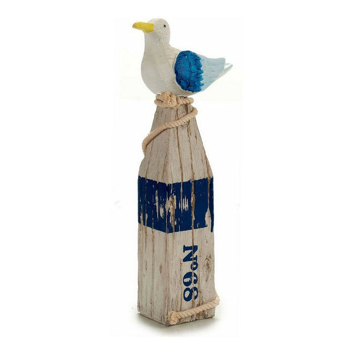 Deko Möwen Figur auf Holzsockel mit Seil - homely Family Shop