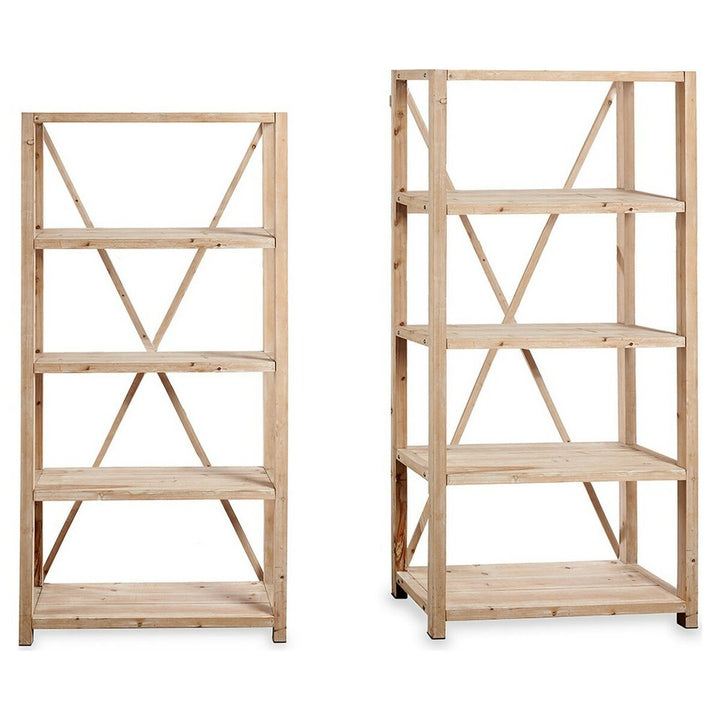 Regal aus braunem Holz mit vier Ablagen - homely Family Shop