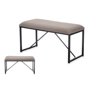 Braune Stoffbank mit Metallrahmen als Geschenkidee - homely Family Shop