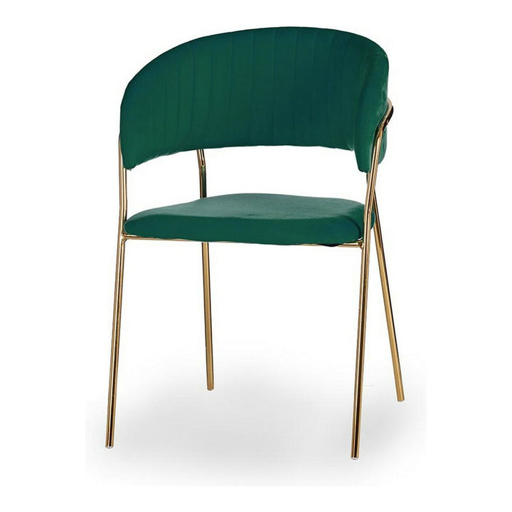 Grüner Stuhl mit Goldrahmen. Bequemer Sitz - homely Family Shop
