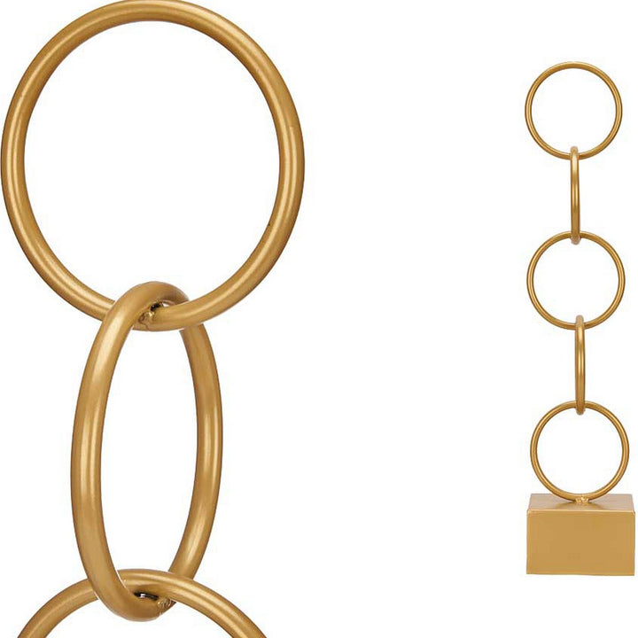 Goldene Metallringe Deko Figur mit Basis - homely Family Shop