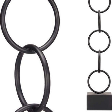 Moderne Deko-Figur aus schwarzen Metallringen - homely Family Shop