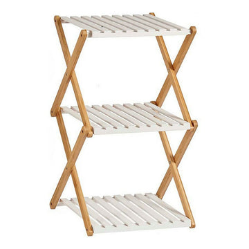 Flexibles Holzregal mit drei Ablagen in Braun und Weiß - homely Family Shop