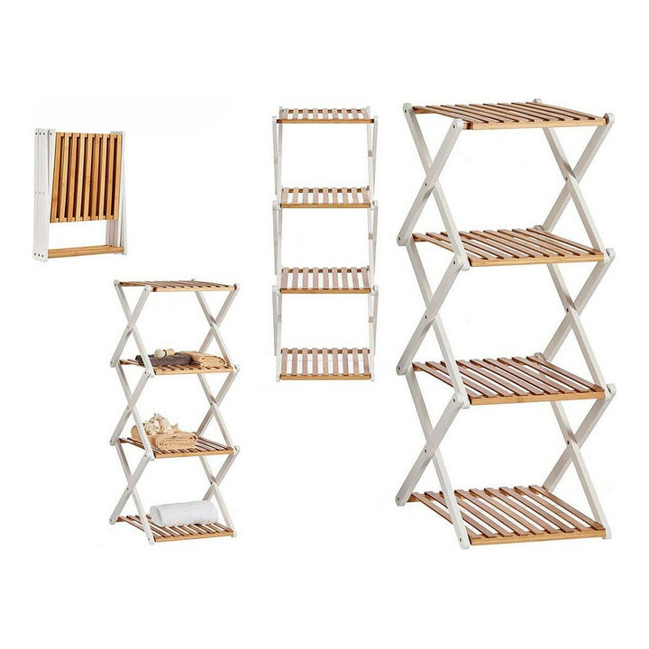 Flexibles Holzregal in Braun und Weiß für einfache Lagerung - homely Family Shop