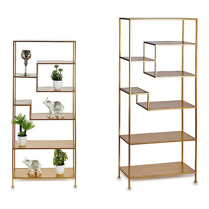 Goldfarbene Regale mit Glasböden für Dekoration - homely Family Shop