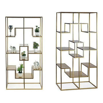 Goldfarbene Regale mit geometrischen Fächern - homely Family Shop