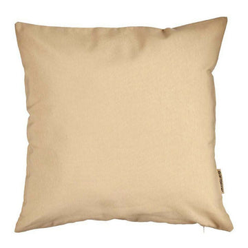 Creme beige Kissenbezug, quadratisch. Schlichtes Design für Sofakissen.