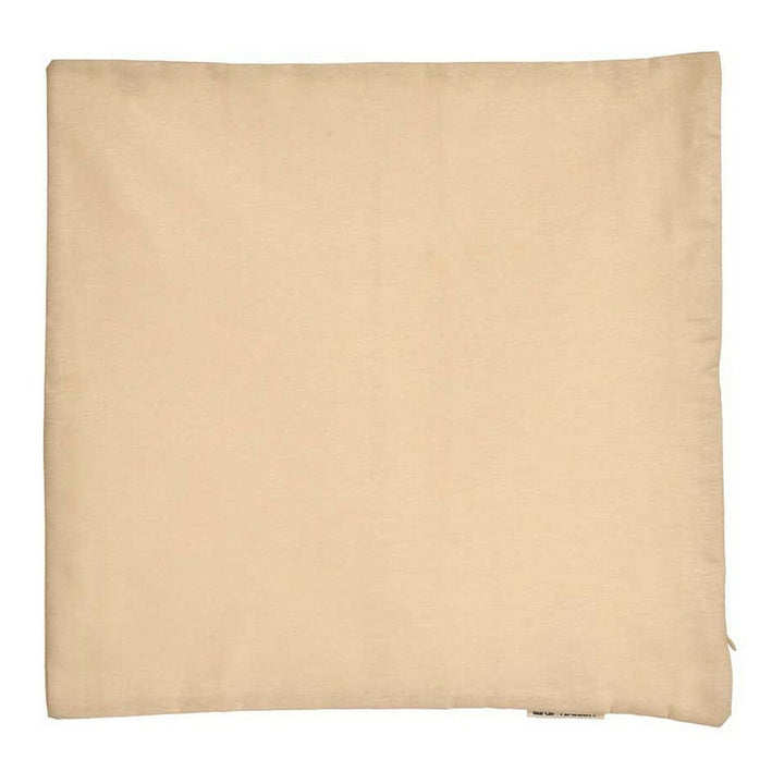Quadratischer Kissenbezug in Creme Beige. Weicher Stoff für mehr Komfort.