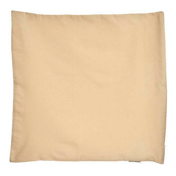 Creme beige Kissenbezug, quadratisch. Schlichtes, elegantes Design für Wohnzimmer und Schlafzimmer.
