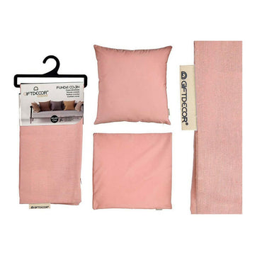 Rosa Kissenbezug in 45x45 oder 60x60 cm. Weicher Stoff für Sofa oder Bett.