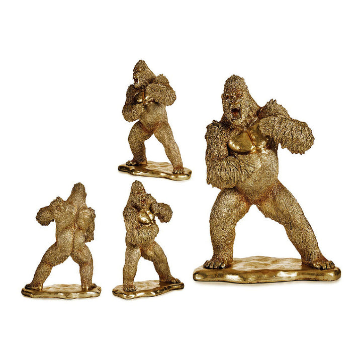 Goldene Gorilla Harz Figur, 56cm hoch - Homely Family Shop