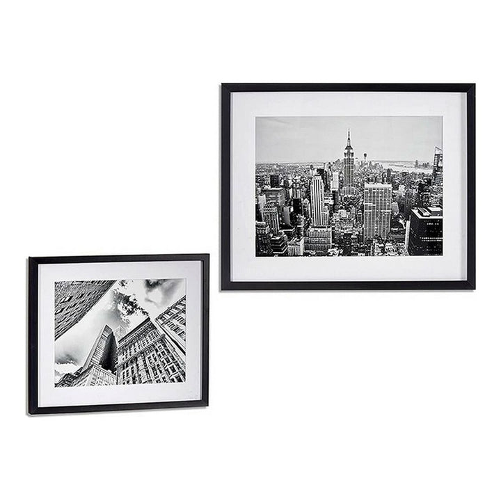 Schwarze Holzrahmen mit Skyline-Motiv, Mehrfamilienhaus-Design - homely Family Shop
