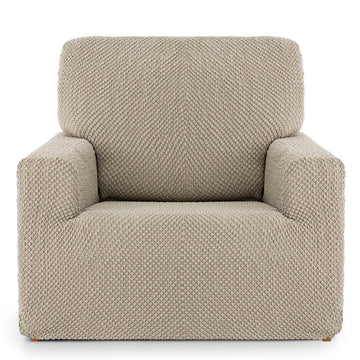Beige Sesselhusse Eysa THOR mit Textur für Sessel von 70x110x110 cm.