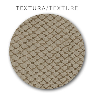 Detailaufnahme: Beige Sesselhusse Eysa THOR mit auffälliger Textur und Webmuster.