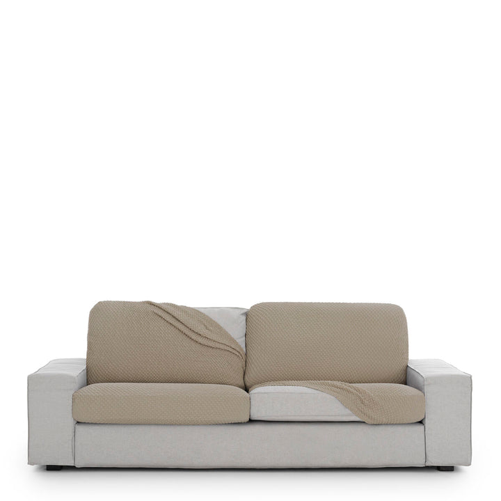 Beige Eysa THOR Kissenbezug für Sofa. Strukturierter Stoff mit Punktmuster.