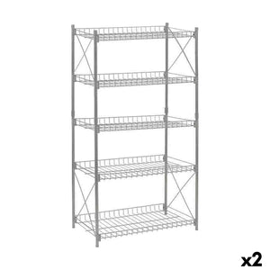 Metallregal Confortime mit fünf Ebenen, Drahtgitter Design - homely Family Shop