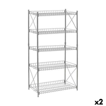Metallregal Confortime mit fünf Ebenen, Drahtgitter Design - homely Family Shop