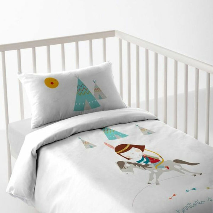 Haciendo el Indio Babybettbezug mit Indianer Motiv. Weiche Bettwäsche für Babys.