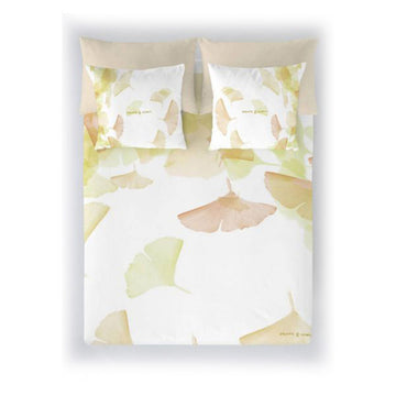 Bettdeckenbezug Devota & Lomba Rai mit Ginkgo Blätter Muster. Elegantes Design für Schlafzimmer.