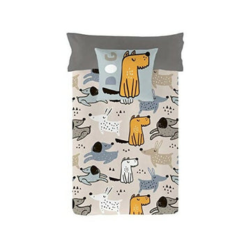 Costura Dogs Bettdeckenbezug mit Hunde Muster. Einzelmatratze Bezug mit verspielten Hunde Motiven.