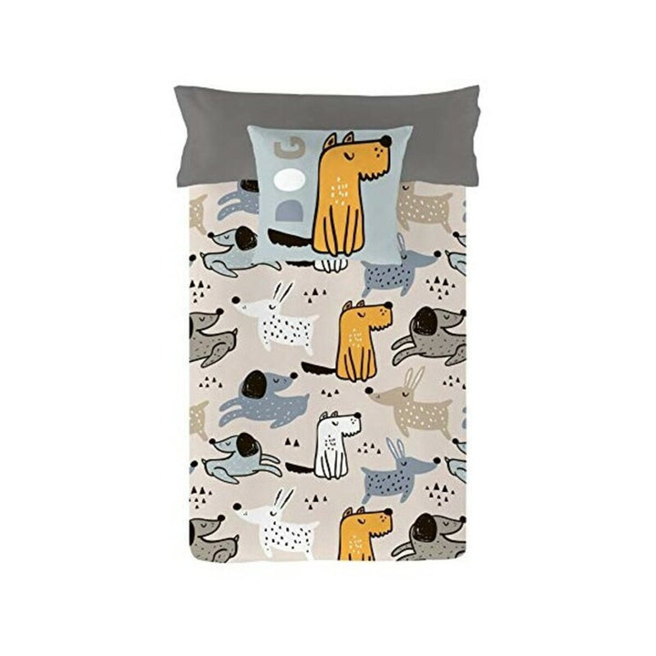 Costura Dogs Bettdeckenbezug mit Hunde Muster. Einzelmatratze Bezug mit verspielten Hunde Motiven.