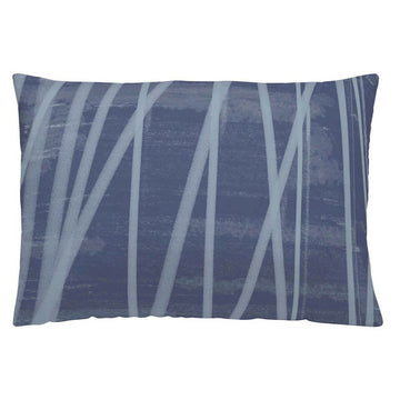 Blauer Kissenbezug Naturals Blue Mand (50x30 cm) mit abstraktem Streifenmuster.