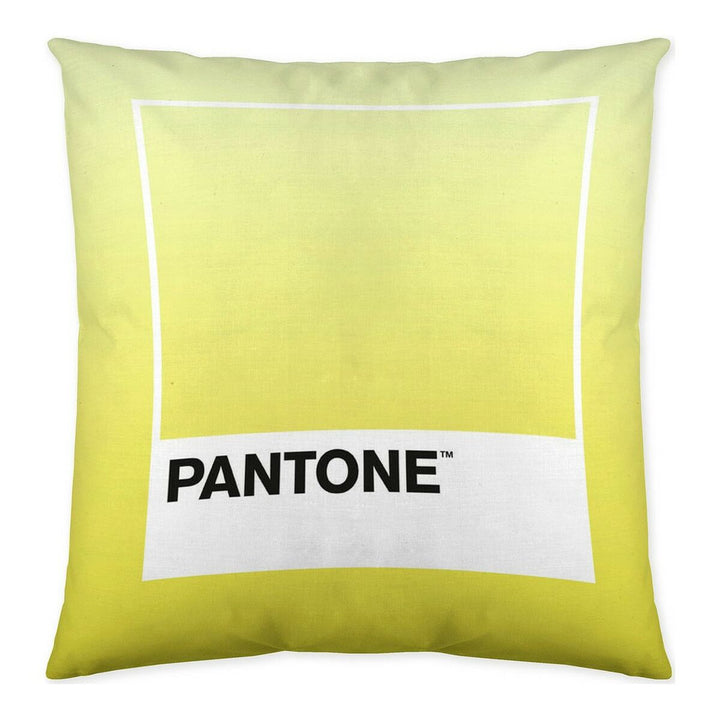 Gelber Ombre Kissenbezug, 50x50 cm, mit Pantone Farbdesign. Reversibel.
