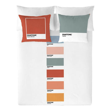 Bettdeckenbezug Fun Deck C Pantone mit Farbblock Design. Petrol und Spice Brown Farben.