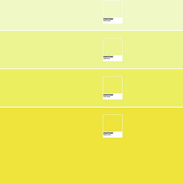 Ombre C Pantone Bettdeckenbezug mit Farbverlauf von hellem bis dunklem Gelb.