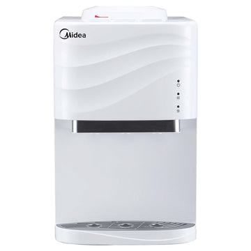 Weißer Wasserspender ECO1600 von Midea mit Osmofilter. Heißes und kaltes Wasser auf Knopfdruck.