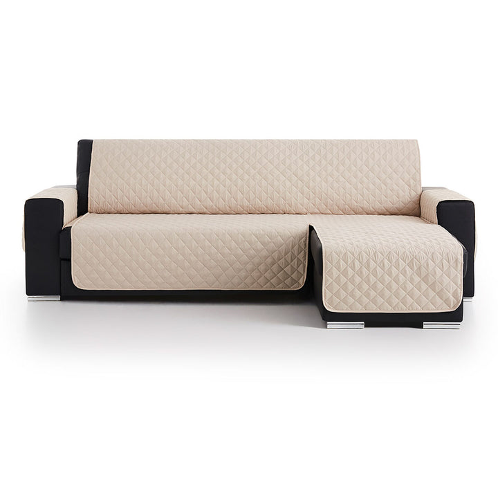 Beige Belmarti Sofabezug mit Rautenmuster für eine 200 cm lange Chaiselongue.