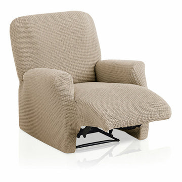 Beige Sesselhusse Belmarti Bali für 1-Sitzer Relaxsessel mit elastischem Stoff.