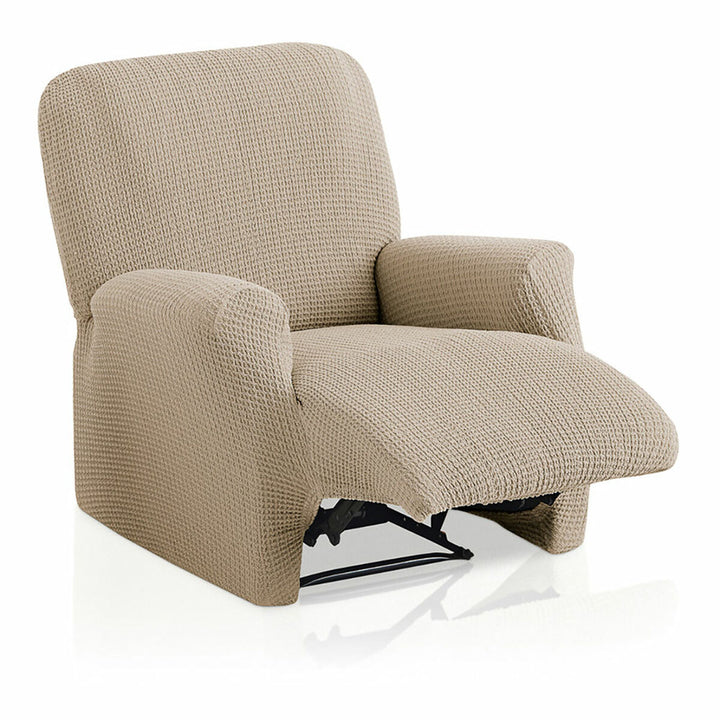 Beige Sesselhusse Belmarti Bali für 1-Sitzer Relaxsessel mit elastischem Stoff.