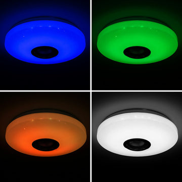 LumaVox LED Deckenleuchte mit Lautsprecher in blau, grün, orange und weiß - homely Family Shop