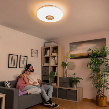Lumavox LED Deckenleuchte mit Lautsprecher leuchtet - homely Family Shop