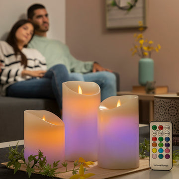 Mehrfarbige LED-Kerzen mit Flammeneffekt und Fernbedienung - Homely Family Shop