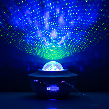InnovaGoods LED Sternenprojektor mit Lautsprecher projiziert farbige Sterne - homely Family Shop