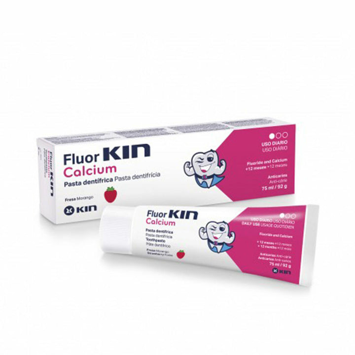 Kin Fluorkin Calcium Erdbeer Zahnpasta für Kinder - homely Family Shop