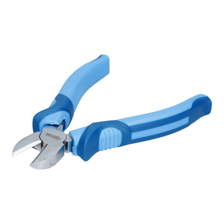 Ferrestock Schneidezange 150 mm mit blauem Griff und scharfer Schneide für präzises Arbeiten.