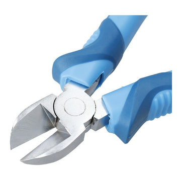 Blaue Ferrestock Schneidezange 150 mm, Nahaufnahme der Klinge.