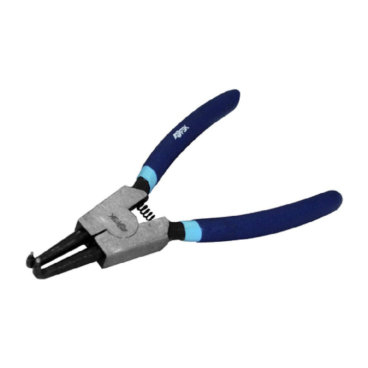 Ferrestock Unterlegscheiben-Zange 6 Zoll mit blauen Griffen und Federmechanismus.