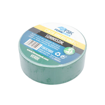 Grünes Ferrestock Klebeband, 50 mm x 50 m, vielseitig und stark.