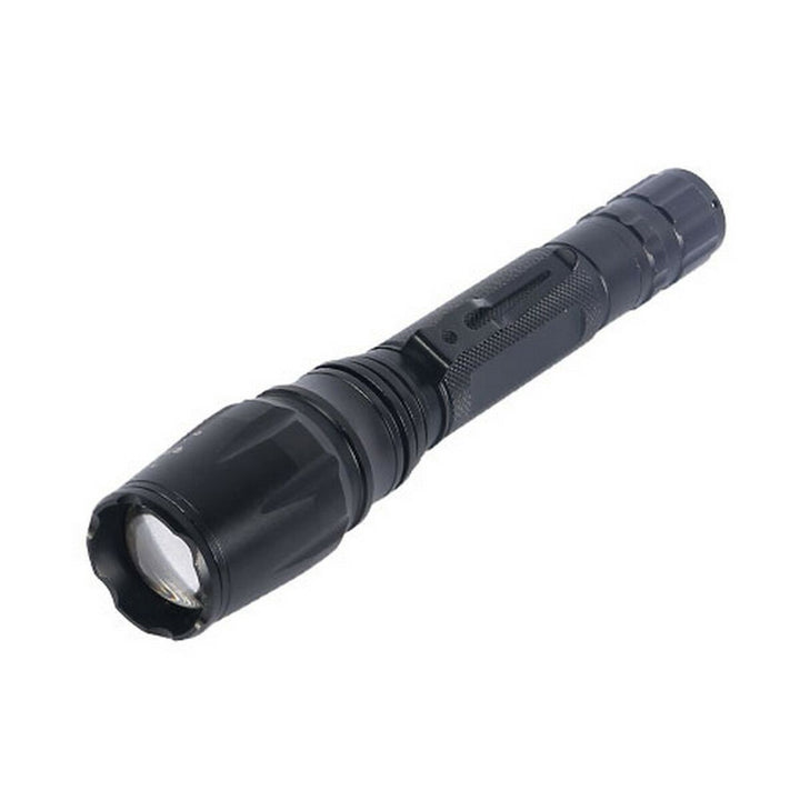 Schwarze TM Electron REC LED Taschenlampe mit 10W Leistung.