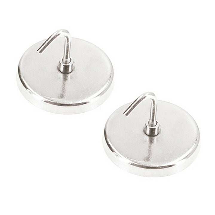 Silberne Ferrestock Haken zum Aufhängen mit flacher Basis und gebogenem Haken.