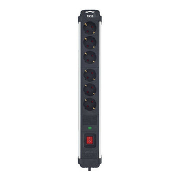 TM Electron Steckerleiste mit 6 Steckdosen und Schalter für 230V.