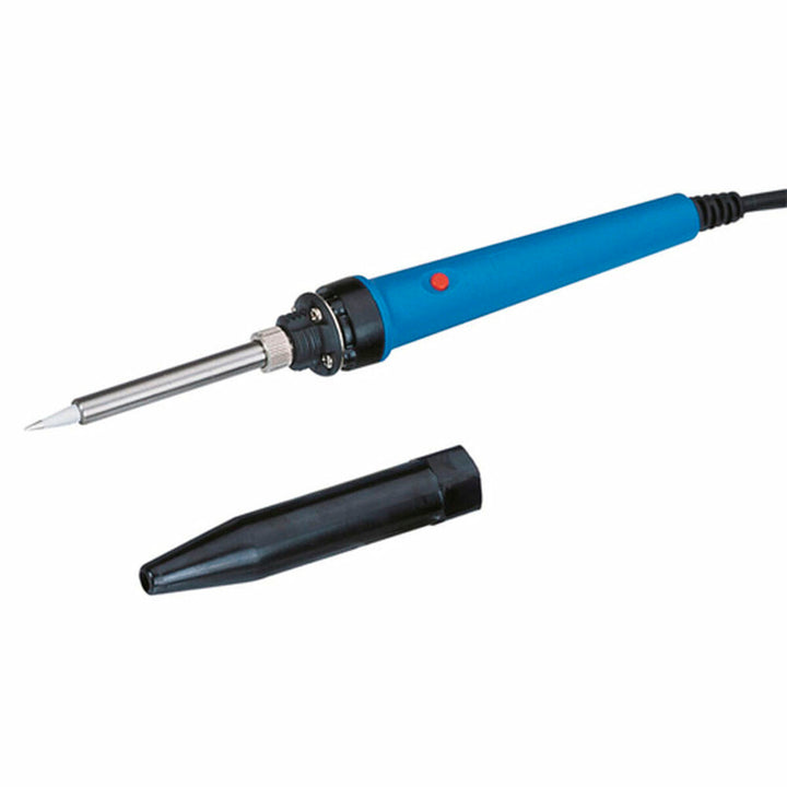 Blauer Schweißer-Bleistift NIMO mit silberner Spitze und schwarzer Schutzkappe.