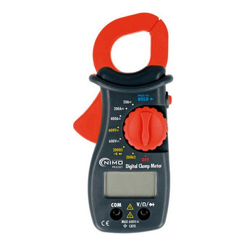 Das NIMO 600V Multimeter ist ein digitales Zangenmessgerät mit roter Klemme und Display.