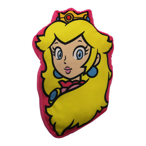 3D Super Mario Kissen mit Prinzessin Peach. Weiches, pinkes Peach Kissen im 40x40cm Format.