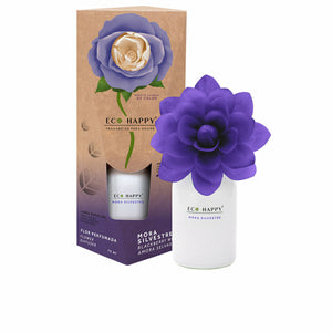 Eco Happy Lufterfrischer Mora Silvestre: Lila Blume Duftdiffuser mit Brombeere Aroma.